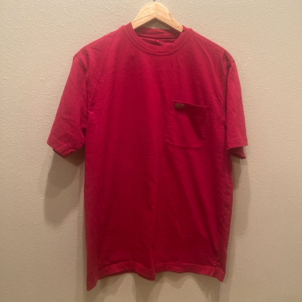 Pendleton Men’s Medium Cotton Red Leather Logo Pocket T shirt